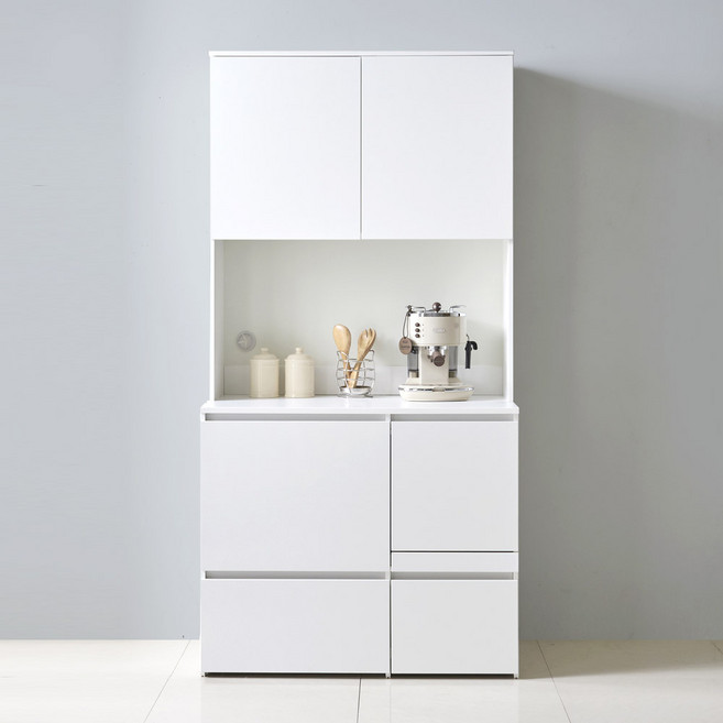 필웰 데이아 광파오븐 렌지대 수납장 세트 완전수납 DVX RZ9477 EO등급, 무광화이트