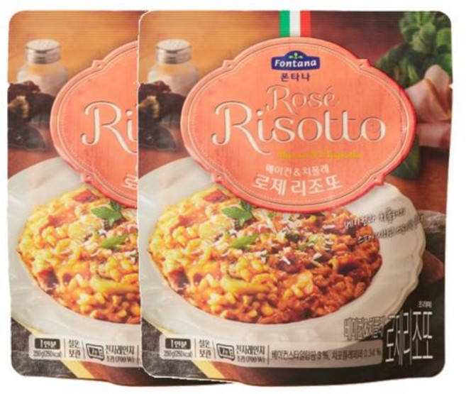 폰타나 베이컨&치폴레 로제 리조또 250g 2개, 3세트