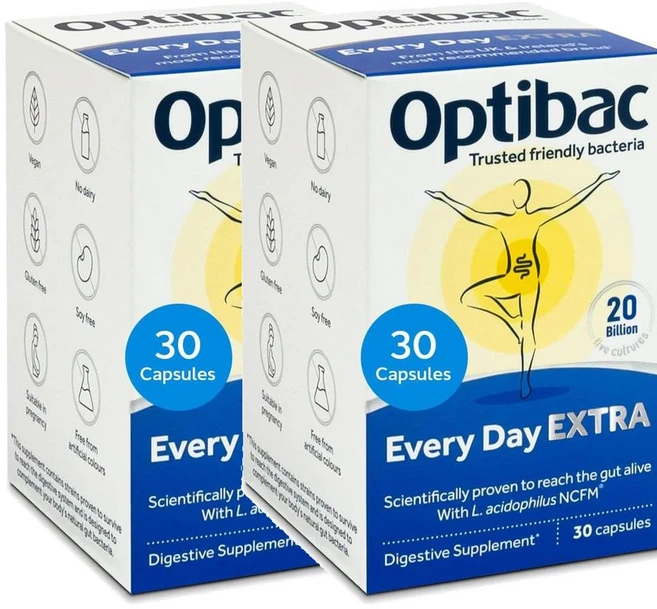 영국 옵티박 Optibac Every Day Extra 에브리데이 엑스트라 프로바이오틱스 200억 유산균 캡슐, 30정, 2개 - 쿠팡