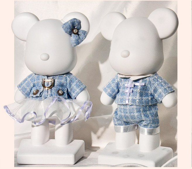 28cm 대형 석고방향제 토이베어, 봄이왔다 봄 (여 블루수국), 에어디향