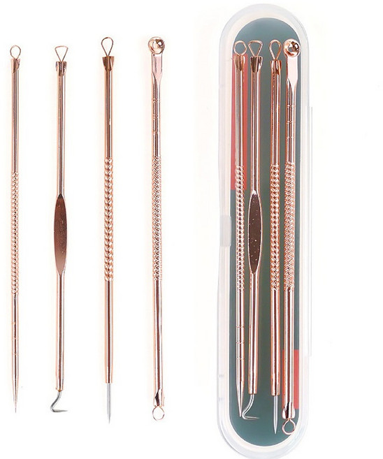 스텐 여드름짜기 트러블 피지 집게 압출기 블랙헤드 뾰루지 모공 피부관리, 1개