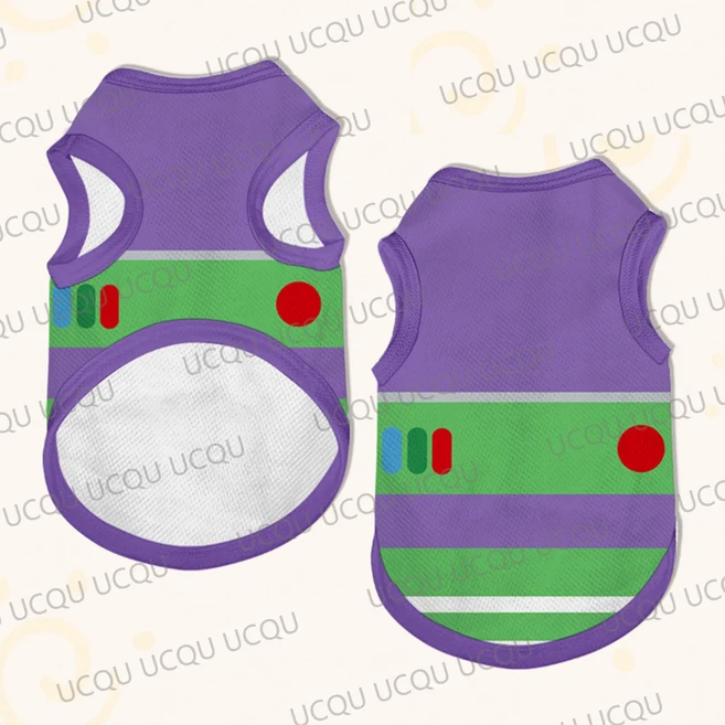 토이 스토리 애완 동물 조끼 우디 & 버즈 라이트 개와 고양이 옷 소형 만화 스타일 복장, 07 5XL, 01 green