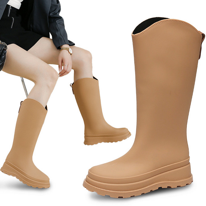 스토리원 여성 종아리 기장 롱 레인부츠 장화 방한 겨울 부츠 SH-RBT-S480