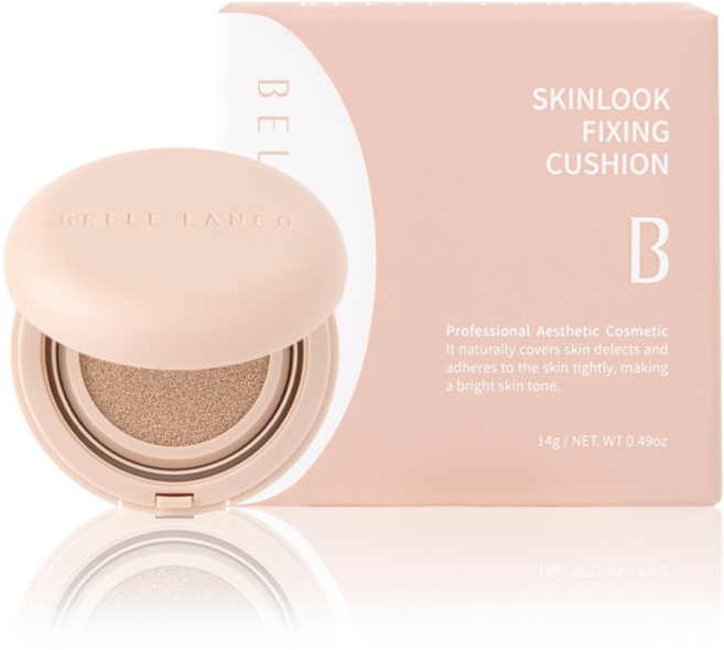 벨르랑코 스킨룩 픽싱 쿠션팩트 21호 1개 (모공 잡티 기미 커버력좋은 광채 글로우 승무원쿠션), 21호 피치