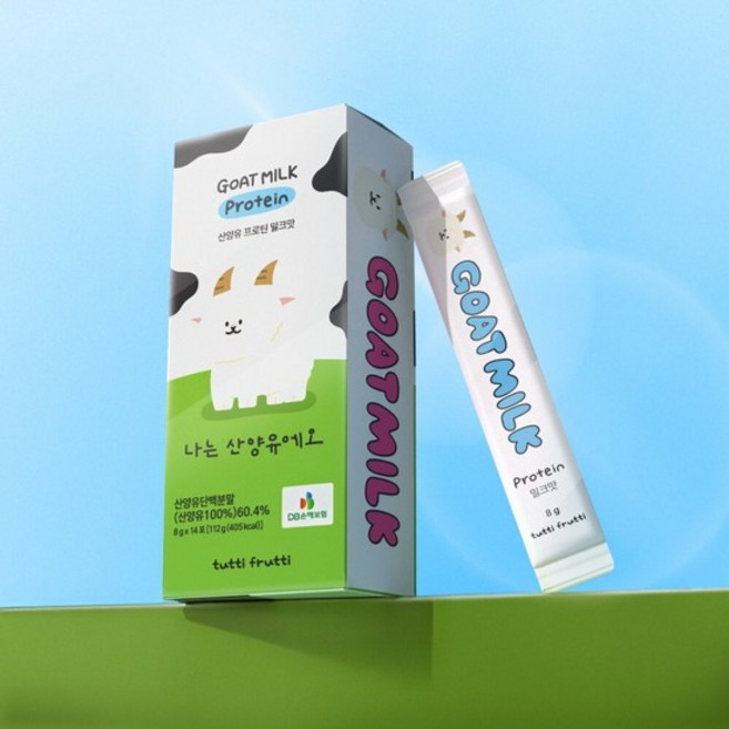 뚜띠프루티 나는 산양유에오 산양유 단백질 초유 프로틴 스틱 분말 112g 1개, 없음, 8g, 1