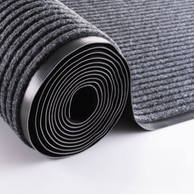 모모이츠 미끄럼 방지 고무 발판 업소용 출입구 발 매트 비규격 재단, A.카페트x그레이, 1개, 그레이