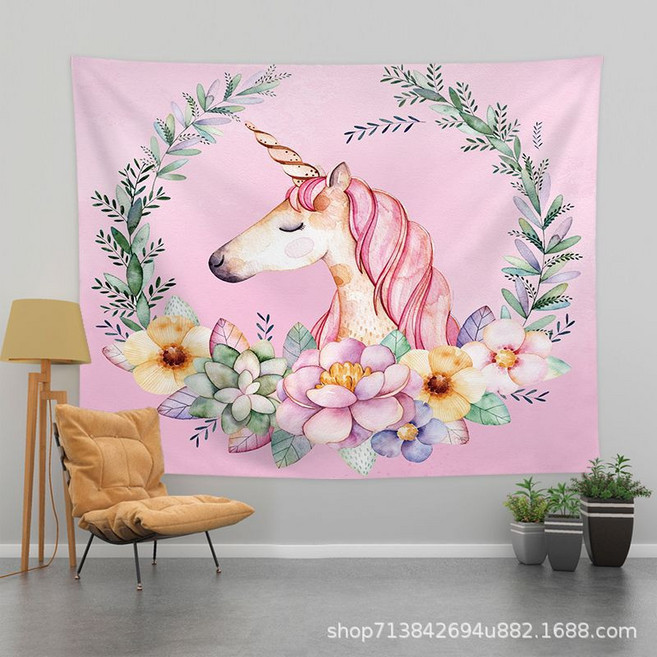 이자카야 주방 커튼 일식집 일식 출입구 가리개 패브릭, 유니콘