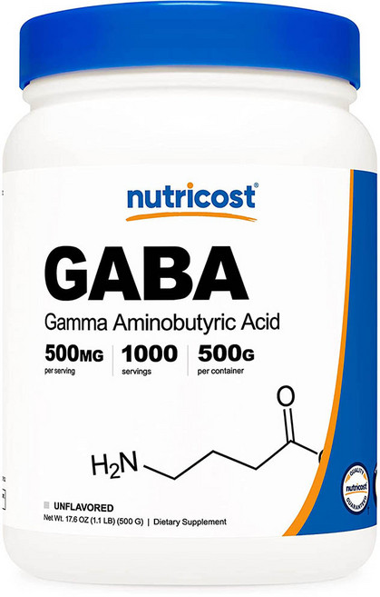 뉴트리코스트 GABA 가바 파우더 500mg 무맛 1개, 1000회분