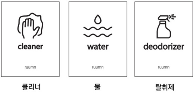 룸엔 리필 분무기 공병 무광방수 라벨스티커 D타입, 1개, water (물)
