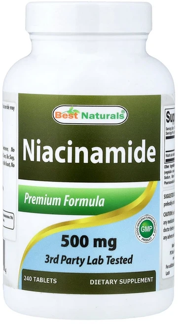 베스트네츄럴스 프리미엄 포뮬러 나이아신아마이드 500mg 타블렛, 1개, 240정 - 쿠팡