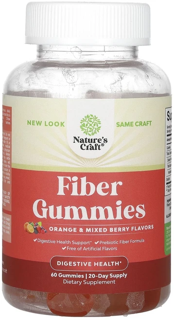 새해 첫좋은선물 Nature's Craft 섬유소 구미젤리 오렌지 및 혼합 베리 맛 구미젤리 60개 제대로 할인합니다, NaturesCraft섬유소구미젤리오렌지및혼합베리맛구미, 1개 - 쿠팡