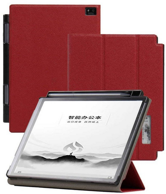 IFLYTEK AINOTE Air 2 E-Paper 8.2인치 E-Ink 태블릿 트리플 폴드 지원 리더 E-북 가죽 케이스 사무실 노트북 펜 슬롯 디자인 (FRO iFLYTEK, FRO iFLYTEK AINOTE Air 2 Pink