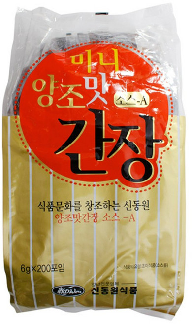 신동원 미니 양조맛간장소스-A 1박스(6gx200개 x 10봉), 1.2kg, 10개