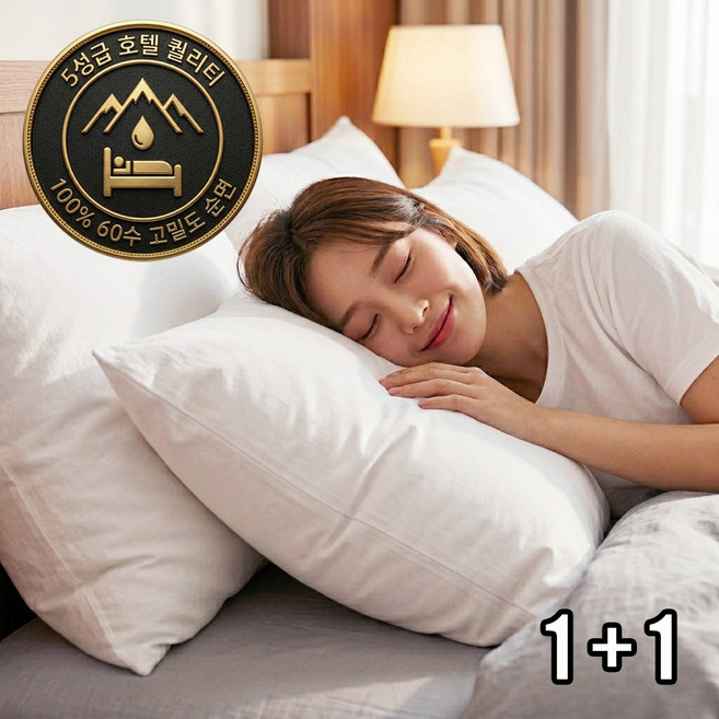 데일브 5성급 호텔식 고밀도 순면 베개커버 2p