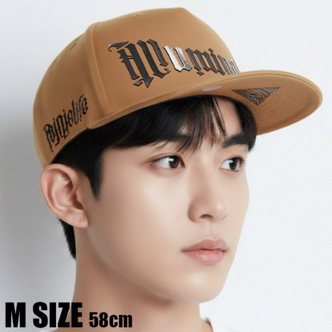 플리퍼 베이직엠 남성 여성 힙합모자 스냅백 일루미나티 빅타이포