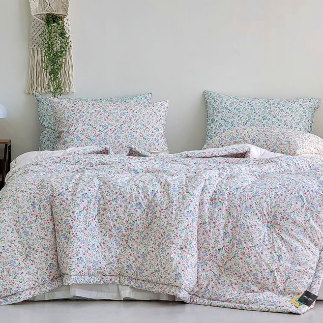 (세탁망증정)신디 텐셀모달100 렌징사 옥수수솜 사계절 차렵이불 퀸Q 싱글(SS) 단품 세트 고정밴딩