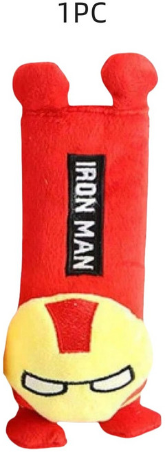 1/2PCS 스파이더 맨 캡틴 아메리카 아이언 차량용 좌석 벨트 패드 하네스 안전 어깨 스트랩 배낭 쿠션 베개, Iron Man-1pc