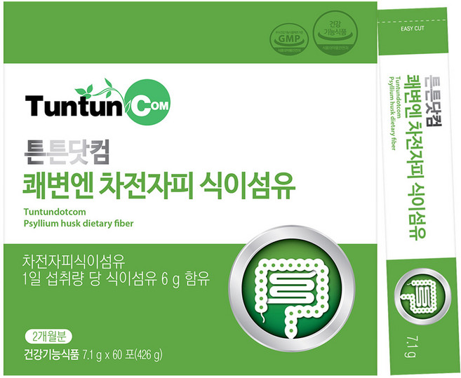 튼튼닷컴 쾌변엔 차전자피 식이섬유 (2개월분), 1개, 426g