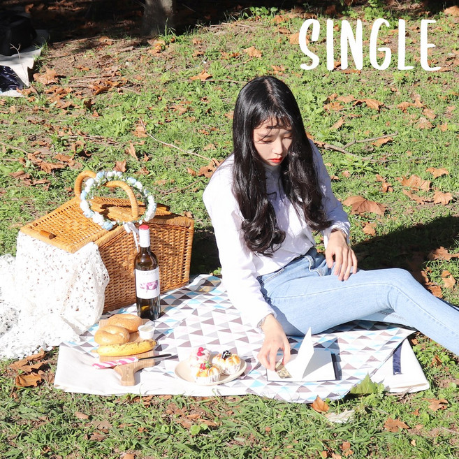 핸드메이드 방수코팅 싱글 1인용 패턴 피크닉매트 돗자리 키즈 유아 초등 소풍 나들이 여행, 더해피 방수코팅 피크닉 매트(싱글)_NEW 꿀벌 민트