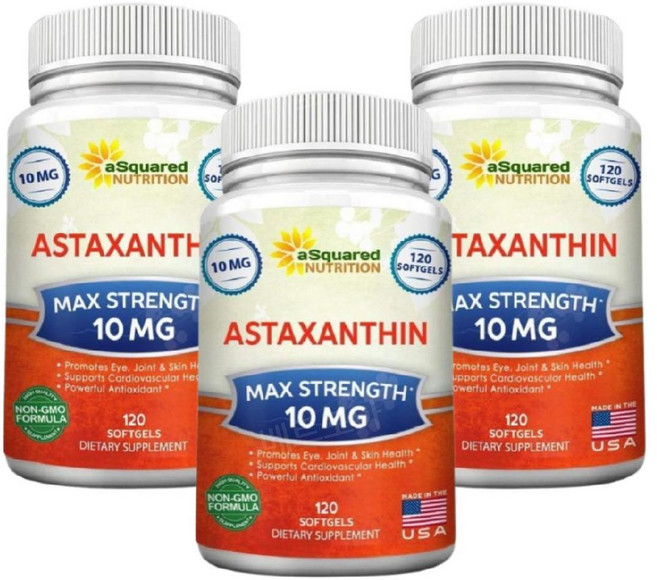 aSquared Astaxanthin 아스타잔틴 아스타크산틴 10mg 120정 3개