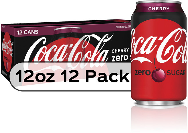 Coca-Cola 코카콜라 체리 바닐라 Cherry Vanilla Coke 355ml 12캔, 12개, 제로체리