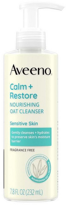 아비노 Aveeno 캄+리스토어 너리싱 오트 클렌저 230.67mL 136552, 7.8 Fl Oz (Pack of 1), 1