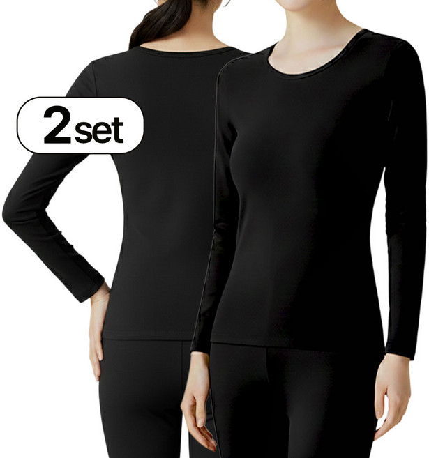 비브삭 여성 내복 기모 발열내의 상하 세트