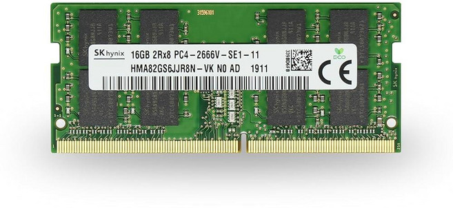 SK Hyn(하이닉스) 오리지널 16GB (1x16GB) DDR4 2666MHz PC4-21300 SODIMM 2Rx8 CL19 1.2v 260-PIN 노트북 메모리 RAM 모, (1x16GB) 16GB, 호환 하이닉스 메모리