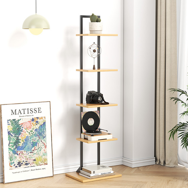 소하임 인테리어 스탠딩 선반, 블랙, 5단