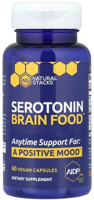 NATURAL STACKS 세로토닌 브레인푸드 베지캡슐 60정, 1개 - 쿠팡