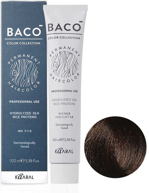 카랄 바코염색약 컬러 컬렉션 암모니아 냄새 없는 순한염색약 저자극 새치염색약, 7.00 (진한 황갈색), 1개