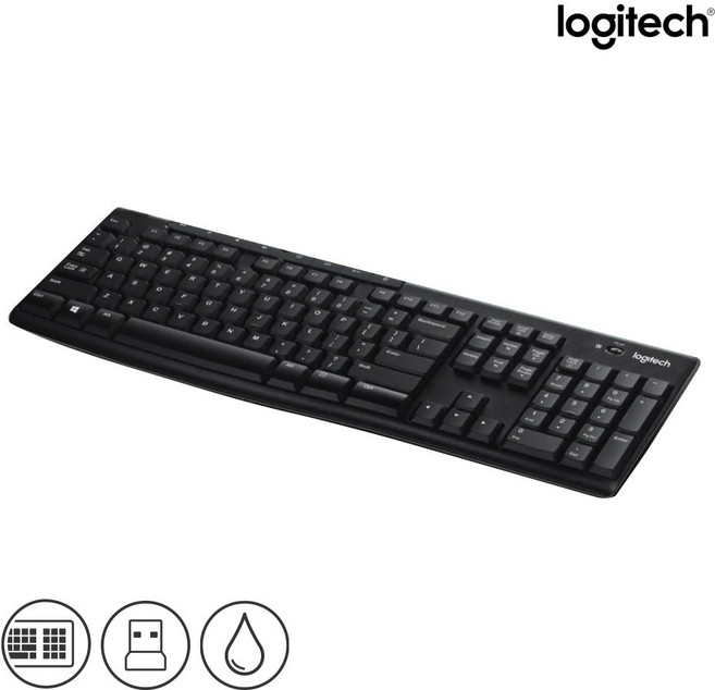 로지텍 USB 유선 일반형 키보드, (로지텍코리아 정품) K120 + 키스킨