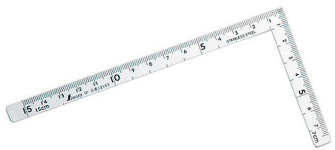 소형직각자 신와 미니직각자 12103 (15cmx7.5cm) 스텐직각자 S12103 토탈공구, 1개