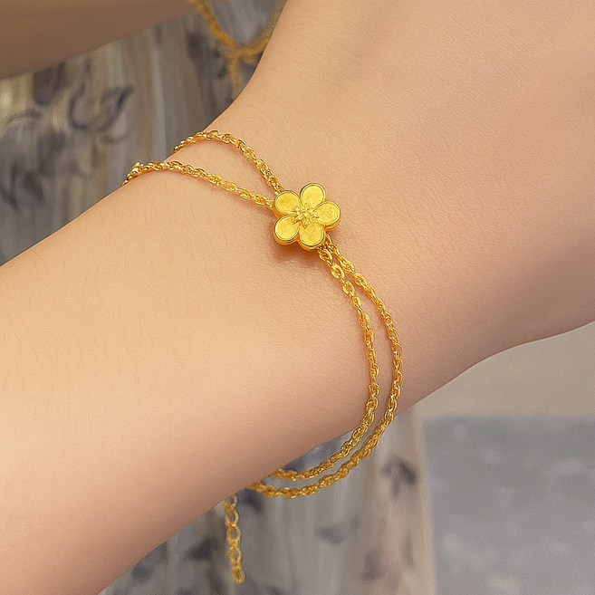 COCOYOU 여성 14K 도금 깔끔하고 팔찌 특별한 선물용 RLA-41