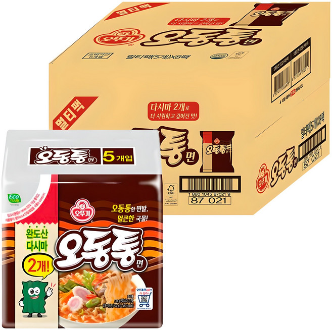 오뚜기 오동통면 얼큰한맛 120g, 40개