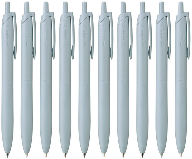 유니볼 유니 제트스트림 라이트 단색 볼펜 10자루 (SXN-LS-), 0.7 라이트블루