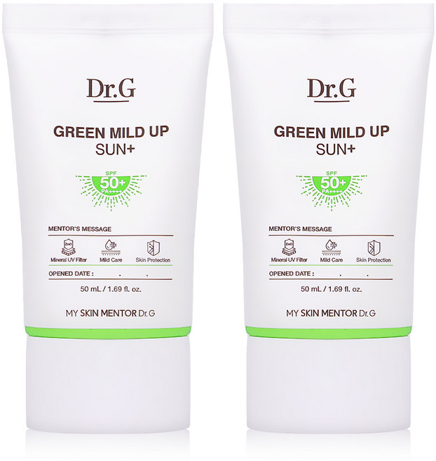 닥터지 그린 마일드 업 선 플러스 SPF50+ PA++++, 50ml, 2개