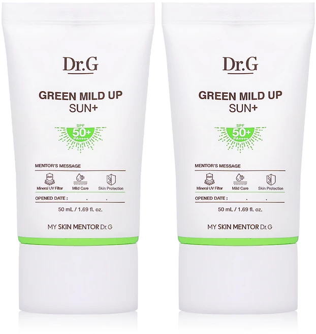 닥터지 그린 마일드 업 선 플러스 SPF50+ PA++++, 50ml, 2개 - 쿠팡