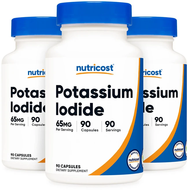 뉴트리코스트 요오드화 칼륨 65mg 90캡슐 3개, 90정 - 쿠팡
