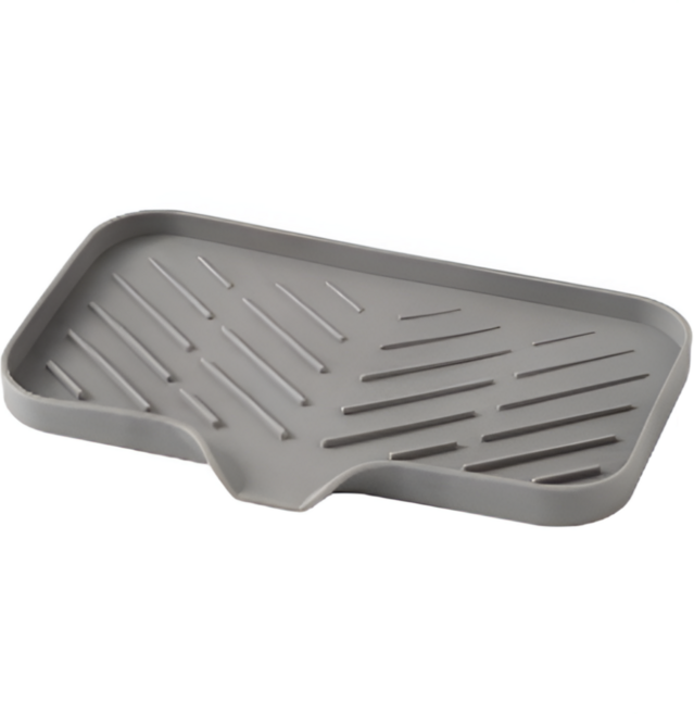 모어벨 싱크대 실리콘 물빠짐 받침대, 1개, 그레이