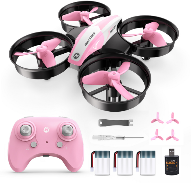 홀리스톤 HS210 입문용 교육용 실내용 미니 완구드론, 단품세트(핑크), 1개