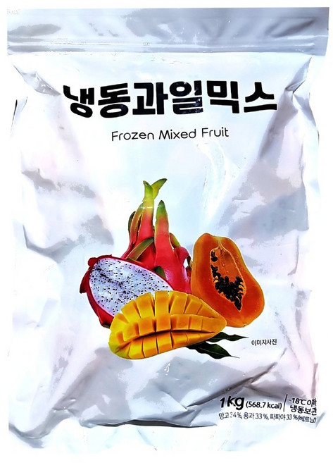 냉동 열대과일 믹스3종, 1개, 1kg