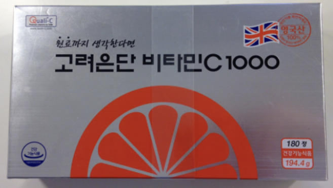 고려은단 비타민C 1000 + 쇼핑백, 180정, 4개