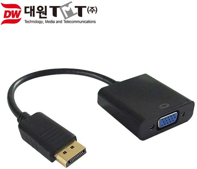 대원TMT 대원TMT DW-DPRGB 디스플레이포트 to VGA RGB 컨버터 영상 변환, 1개