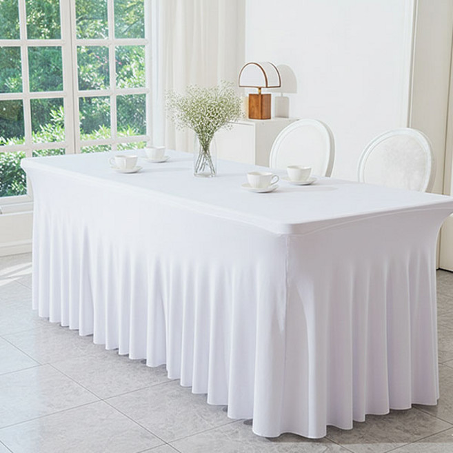 파티홀릭 생일 돌잔치 백일상 칠순잔치 파티용 기업박람회 무지 행사 테이블보, 가로245cm, 화이트, 1개