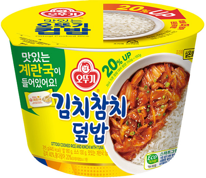 오뚜기 김치참치덮밥 즉석국, 12개, 315g