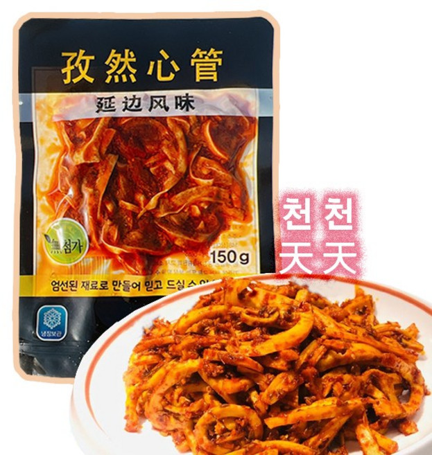 [천천중국식품] 조선족 특색 쯔란씬관무침 150g 연변식 즈란심관무침 술안주 맥주안주, 1개