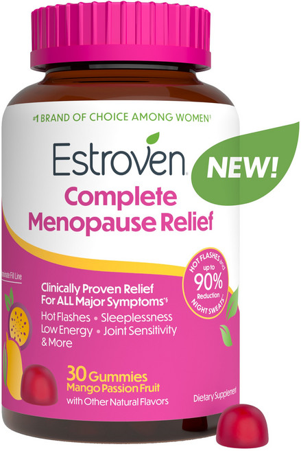 에스트로벤 컴플리트 메노포즈 릴리프 망고 패션 프루트 구미, 1개, 30정