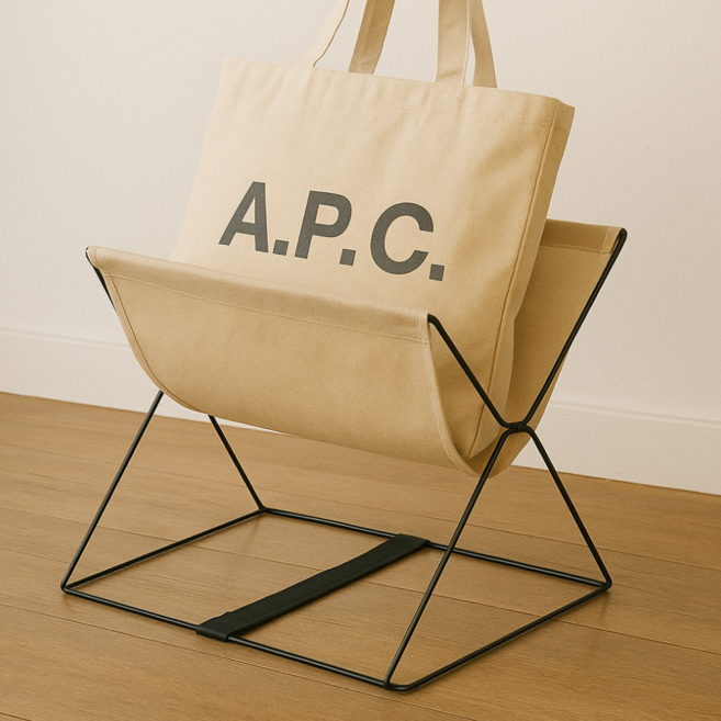 패브릭 가방랙 매거진랙 가방보관 가방정리 가방거치대 데스크수납선반, 1개, 아이보리(베이지)