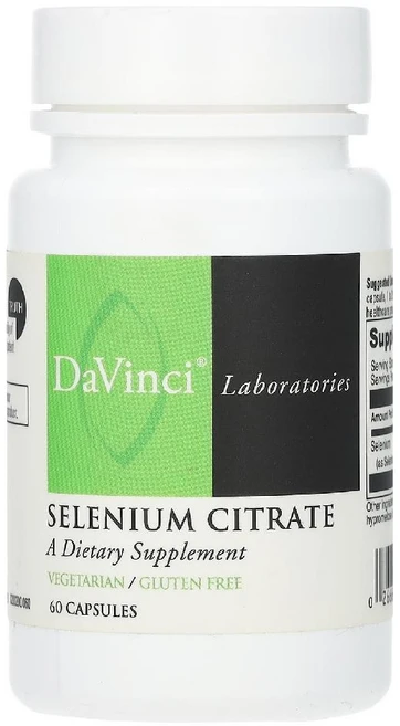 다빈치라보래토리즈 셀레늄 시트레이트 200mcg Selenium Citrate 캡슐 60정, 다빈치 래버토리스 오브 버몬트 구연산 셀레늄 200mc, 1개 - 쿠팡